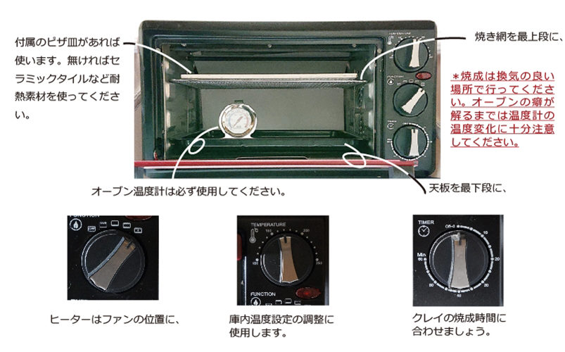 JPCA  ポリマークレイ基礎講座  ポリマークレイのオーブン ・焼成方法  一般社団法人日本ポリマークレイ協会